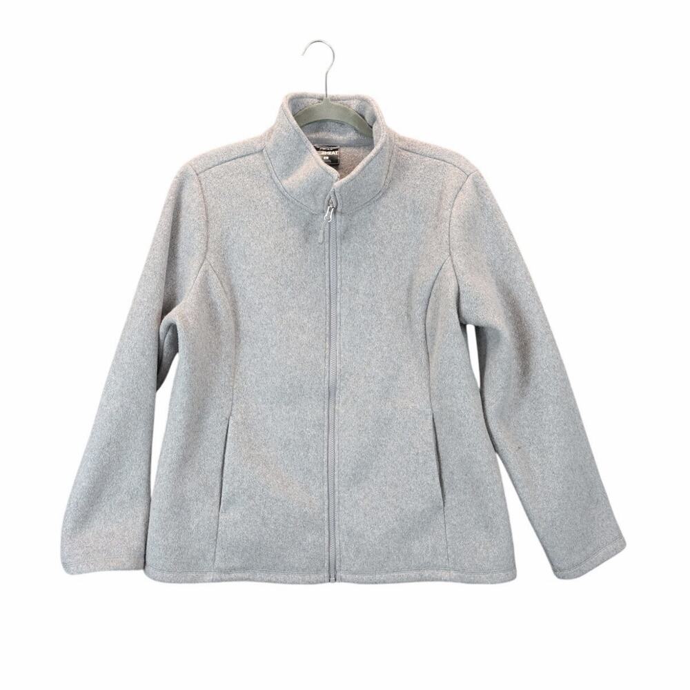 32 Degrees Heat Women's Brushed Faux-Wool Coat Gray Large